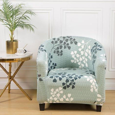 Housse De Fauteuil Extensible Housse De Chaise Imprimé Amovible Lavable Housse De Canapé Modern Revêtement De Fauteuil Pour Comptoir De Bar Salon Salle À Manger Réception Bureau (25) (1/5)