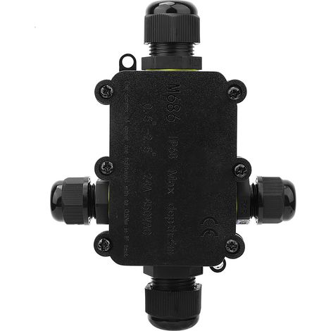 Boîte de jonction en plastique IP68, boîtier de câblage pour connexion sous-marine de 5 m, T100 450 V CA 24 A UL94V-2 (1/5)