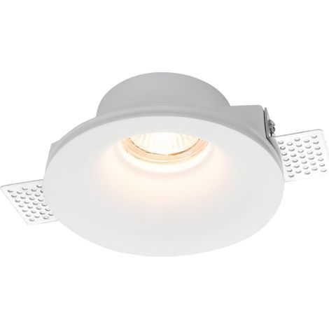 Downlight rond en plâtre "MUR" - GU10 - ø100mm