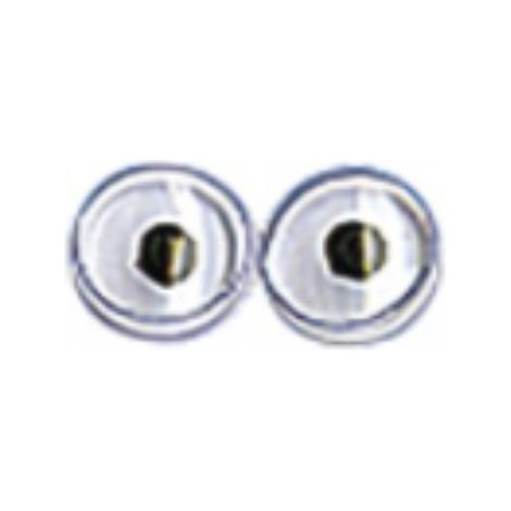 RAYHER - 10 PEZZI - OCCHI ADESIVI IN PLASTICA - PUPILLA MOBILE 3MM