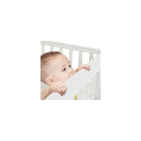 Housse de protection 4 en 1 pour barrière de lit bébé, protection d'angle en maille, protection de meubles souple, protection réversible pour garçons et filles (blanc)