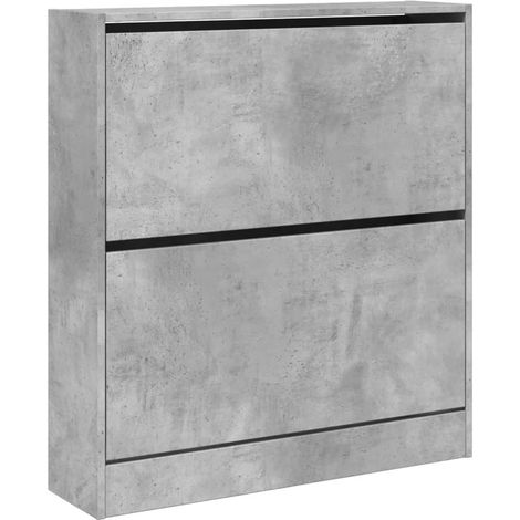 Scarpiera mobiletto portascarpe mobile per ingresso/corridoio/soggiorno 80 x 21 x 87,5 cm legno ingegnerizzato grigio 020021851