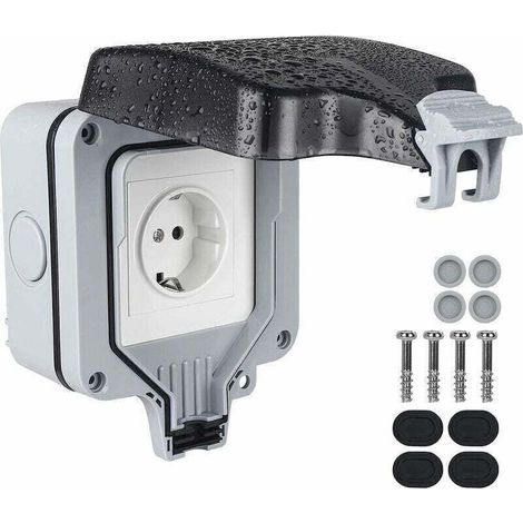 Prise Exterieure Etanche Ip66, Prise de courant complte, prise extrieure tanche, (1/4)