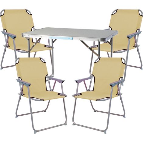 5-teiliges Campingmöbel Set 70x50x59cm-DMC330870+4xDPO2600B (1/3)