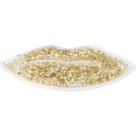 Compresse chaude/froide pour les lèvres, poche de glace à paillettes dorées, gel rafraîchissant pour les lèvres gonflées