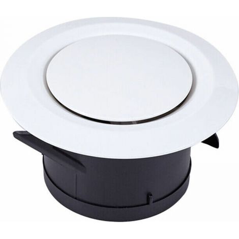 Bouche d'extraction et d'insufflation d'air Ø100, 3 griffes articulées - Grille de ventilation plastique ronde orientable - Ventilation par ventilateur (1/5)
