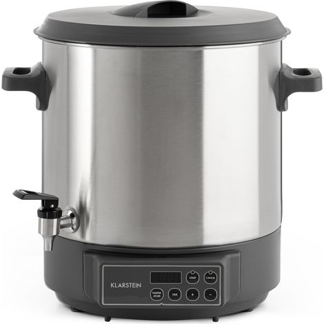 Klarstein Lady Marmalade Olla pasteurizadora Dispensador de bebidas 27L 100°C 12h Acero inoxidable