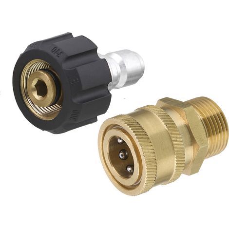 Zubehör für Hochdruckreiniger, Tool Daily Hochdruckreiniger-Adapterset, Schnellkupplungsset, M22 14 mm auf M22 metrische Verschraubung, 5000 PSI (1/5)