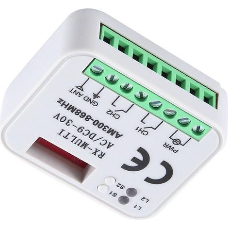 Interrupteur universel d'ouvre-porte de garage avec télécommande RX Récepteur multifréquence 300-868Mhz 9-30 (1/4)