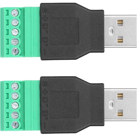 Adapter von 2 USB-Steckern auf 5-polige Schraubklemmen (1/5)
