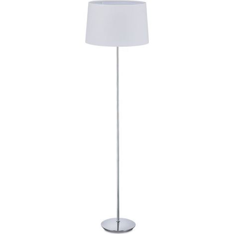 Lampada da terra con paralume in tessuto (1/5)