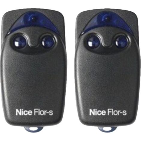 Kaelt - Télécommande pour portail et volet roulant NICE FLO2R-S – Lot de 2 unités – Fréquence 433.92 MHz – Compatible Rolling Code