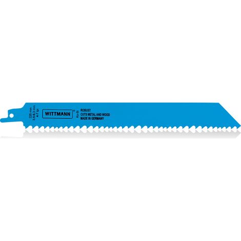 Lame de scie sabre Wittmann  225 x 25 x 1,6  4 à 7 dents/pouce  Travaux de démolition (1/4)