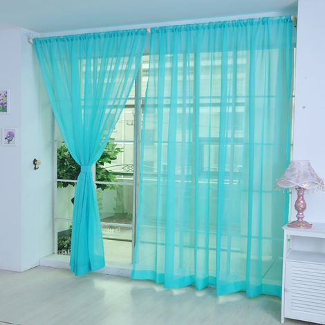 Voile Curtain - 240 cm x 150 cm - Sheer Tulle Door or Window Drape Panel - Modern Room Decor - 1 Piece (1/5)