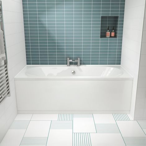 Nuie Otley 1800mm x 800mm Eternalite Round Double Ended Bath - BDE011