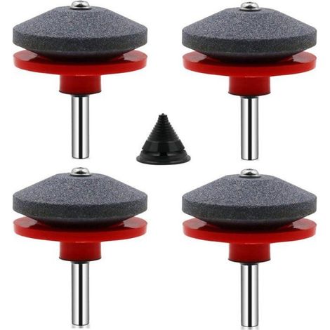 Affûteur de lame de tondeuse à gazon en 4 pièces - accessoire d'affûtage universel pour tondeuses à gazon avec kit de compensation (1/5)