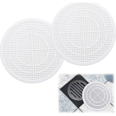 2 pièces Filtre de drain, silicone souple blanc, universel pour évier et baignoire, anti-cheveux, facile à nettoyer (1/4)