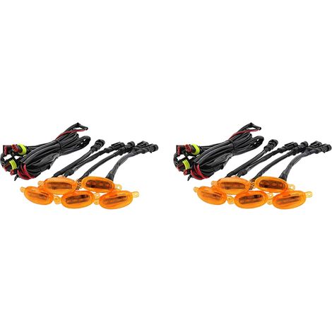 Set di 10 luci LED per griglia anteriore, compatibili con i SUV F-150 Raptor dal 2014 al 2020.