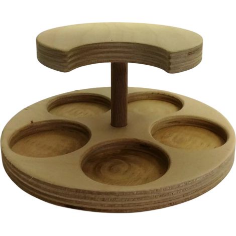 Espositore girevole in legno per 5 vasetti mignon (1/3)
