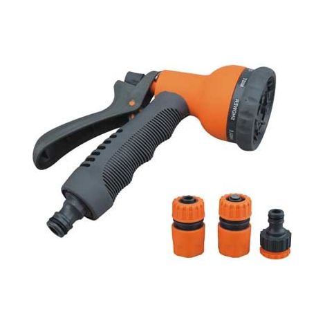 Kit pistola multigetto per innaffiare Cardinale set 4 pezzi