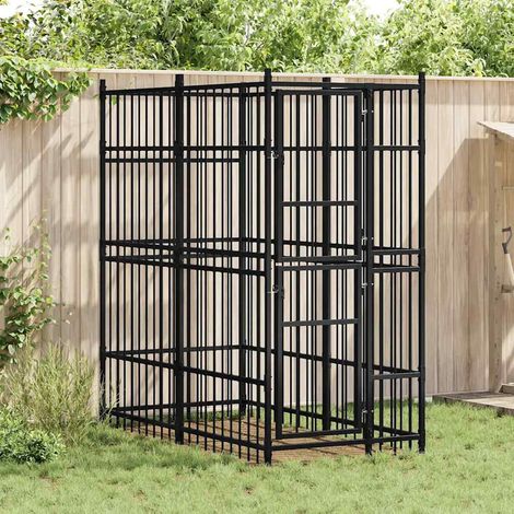 Niche extérieure en acier pour chien 1,84 m²