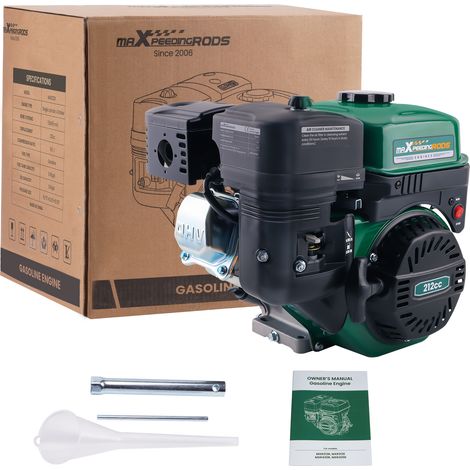 BFO – Moteur à essence 4 temps 212cc OHV – Monocylindre horizontal – Puissance 7HP – Démarrage par recul – Pour karts et compresseurs (1/5)