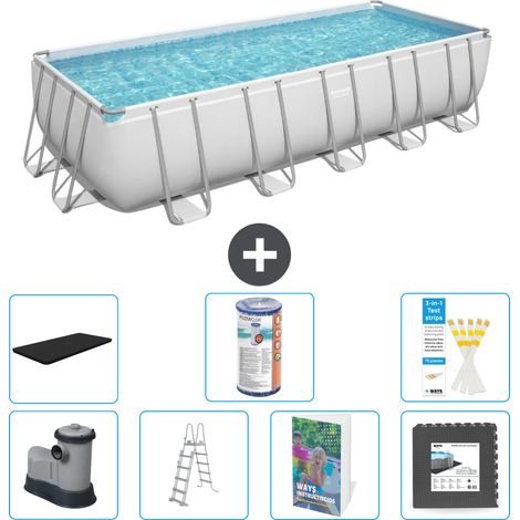 Bestway Power Steel Rechteckig - 640x274x132 cm - 8-teilig S563