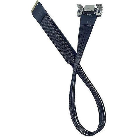 Câble d'extension M.2 vers Oculink 4i, pour câble adaptateur M.2 Mkey NVME vers SFF8611, PCIe 4.0 X4 Gen4, argent. (1/5)