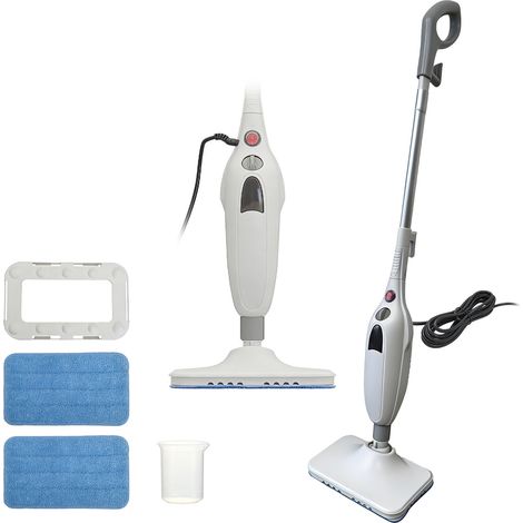 Stoommop - 10-in-1 vloerstoomreiniger, afneembare multifunctionele handstoomreiniger voor hardhouten/tegel/laminaatvloeren en alle andere vloeren, tapijtreiniging voor het hele huis (1/5)