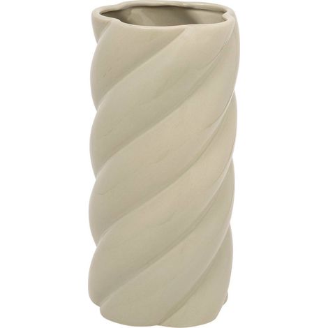 Gedrehte Vase Coby Keramik hellgrün H25,5cm - Atmosphera créateur d'intérieur (1/2)
