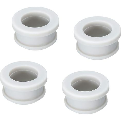 Carabiner Rubber Grommet Plug 21mm OD 13mm ID Seal Anti-Scratch Grey for Electrical Box Cable Pipe, Pack of 4 (1/5)