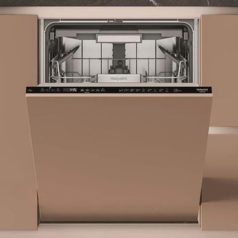 Hotpoint H7IHP40L MaxiSpace Geschirrspüler Schwarz 15 Maßgedecke