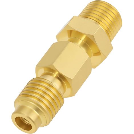 1 Piece 1/4 npt Male to 1/2 acme Male Refrigeration Adapter Compatible with r134a with Shell for Vacuum Pump and Manifold (1/5)