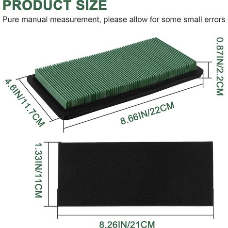 17211-ZOA-013 Air Filter for Honda GCV520, GCV530, and GXV530 (1/4)