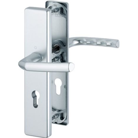 HOPPE® Schutz-Drückergarnitur mit Langschild Birmingham 1117/2221A/2440, 8/72 mm, Aluminium, 2550532