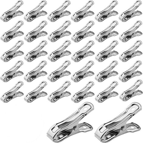 50 Pièces Clips pour Serre en Acier Inoxydable Clip de Film de Serre Clip pour Filet de Jardin Clips de Plantes Clip de Support Pinces à Linge Clip de Serre Fixe (1/5)