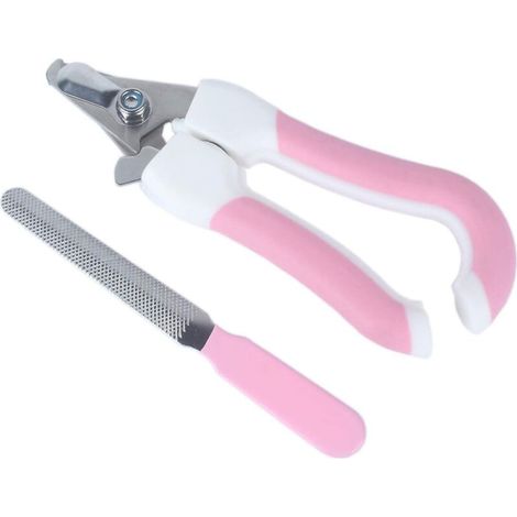 Pinkfarbenes Krallenscheren-Set für Haustiere mit Schutzhülle (1/5)