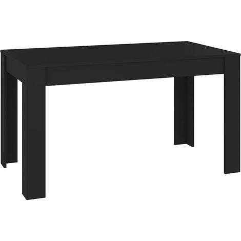 Table de salle à manger Noir 140x74,5x76 (1/5)