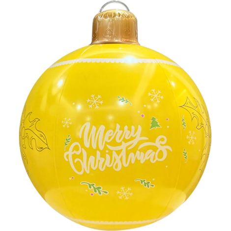 Boule de Noël gonflable en PVC de 18,9 pouces pour une utilisation en extérieur, idéale pour le jardin, la pelouse et le porche. (1/5)
