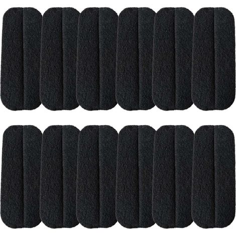 Lot de 12 filtres pour ventilateur de plafond, composés de coquilles de noix de coco activées et de charbon actif. Adhésifs sur les pales du ventilateur pour une meilleure fraîcheur de l'air. (1/5)