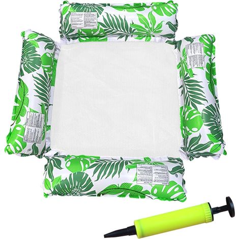 Bouee Piscine, Fauteuil Gonflable Piscine, Matelas Gonflable Piscine avec 1 Pompe à Air, Bouée de Bassin pour Adulte, Chaise Flottante pour Fêtes, Été, Plage, Lac, Aquatique (1/5)