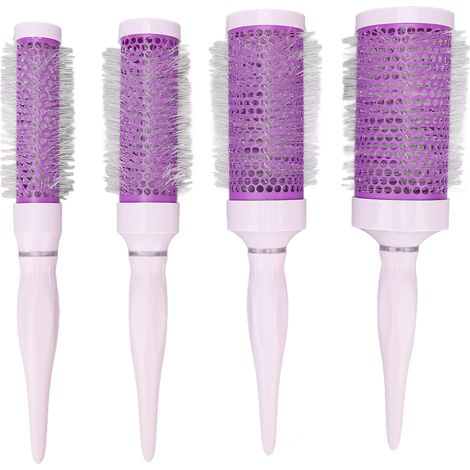 Sèche-cheveux avec brosse ronde et brosse ventilée pour un coiffage dans un violet onirique. (1/5)