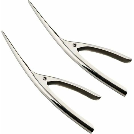 Lot de 2 outils à déveiner les crevettes, couteau éplucheur de crevettes en acier inoxydable, adapté pour crevettes crues ou cuites, outil de préparation pour fruits de mer (1/5)