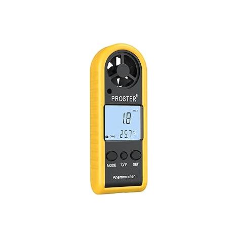 Anemometro digitale con schermo LCD retroilluminato, indicazione del vento gelido, visualizzazione della temperatura (℃/F), termometro, windsurf, vela, escursionismo e altre attività all'aperto - Gial (1/5)