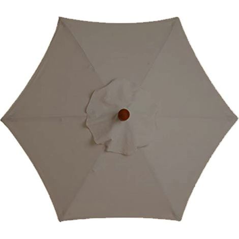 Telo di ricambio per ombrellone - 6 stecche - 3M - Impermeabile - Resistente ai raggi UV - Tessuto di ricambio (3M / 9,8 piedi, kaki) (1/5)