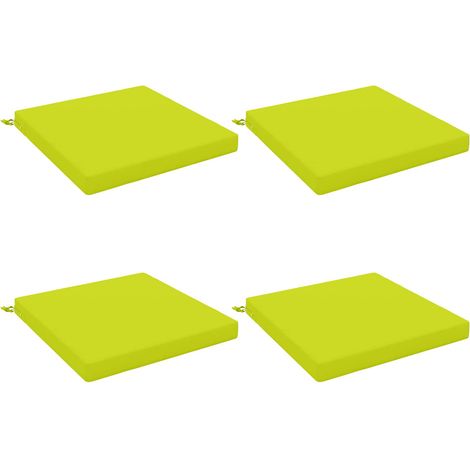 Coussins de siège 4 pièces SOEST 4 pc 100 % polyester Vert vif. vidaXL