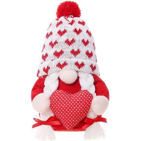 Voici une proposition de titre produit en français, optimisée avec des mots-clés variés et ne dépassant pas 190 caractères :
Peluche cœur Saint-Valentin, Gnome Tomte Scandinave Mr & Mrs, Lutin Nain D (1/4)