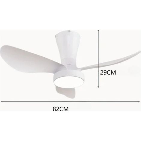Plafonnier Ventilateur LED Dimmable, Ventilateur de Plafond Réversible avec Télécommande pour Chambre,Blanc (1/5)