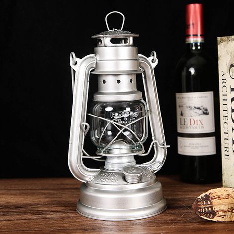 Campinglampe für den Außenbereich, silberfarben, 12,7 cm x 26 cm x 15 cm, Zeltlampe