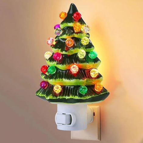 Veilleuse LED en forme de sapin de Noël, pour la chambre, la table de chevet, le salon et une ambiance chaleureuse.-AquaForge (1/5)